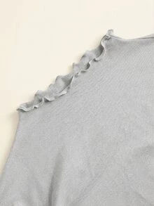 SHEIN EZwear 2件組女款純色立領長袖休閒百搭T恤 - 彩色 - 查看 4