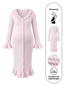 Moonlight&Mama Đồ mặc nhà bầu mềm mại & thoải mái cho nhà, phòng ngủ và ngoài trời - Hồng - Xem 1
