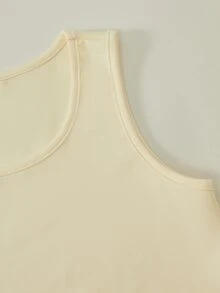 SHEIN 少女風淺藍色3件套，立領夾克＋細肩帶背心＋緊身褲，修身溫柔優雅休閒運動賽車健身秋季酷女孩可愛風 - 黃色 - 查看 8
