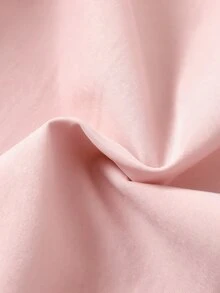 SHEIN Sparklyn 青少年女孩直筒白色冬季Y2K返校經典休閒長褲，春秋款雙層腰頭，舒適運動衫材質 - 粉色 - 查看 8