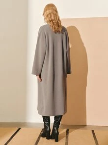 MOTF PREMIUM WOMEN'S LOOSE KNIT CARDIGAN, AUTUMN/WINTER - Grey - View 7