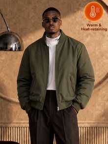 AKNOTIC Men's Zipper Long Sleeve Jacket, Versatile For Daily Wear - Army Green - View 11