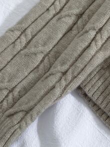 Sunspun Plus Size Women's Lace Patchwork Casual Versatile Daily Wear Hooded Sweater - Grey - View 6