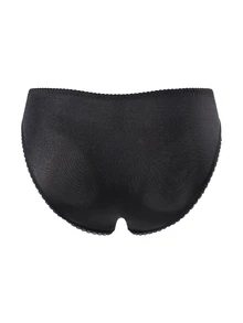 Manfinity Underwear&Sleepwear Basics Lace Wavy Trim Briefs, 1pc - Black - View 2