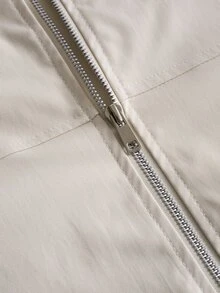 Manfinity Roghcode Men's Colorblock Zipper Casual Versatile Long Sleeve Jacket - Khaki - View 7