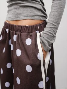 Maija Women's Polka Dot & Striped Print Tapered Leg Pants - Multicolor - View 5