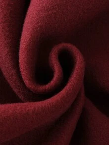 SHEIN Tween女孩秋季服飾，抓絨內裡學院風衛衣與格紋百褶裙2件套套裝 - 酒紅色 - 查看 7