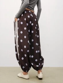 Maija Women's Polka Dot & Striped Print Tapered Leg Pants - Multicolor - View 3