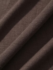 Livesso Women's Contrast Lace Cuff & Waist Tie Nightgown - Coffee Brown - View 8
