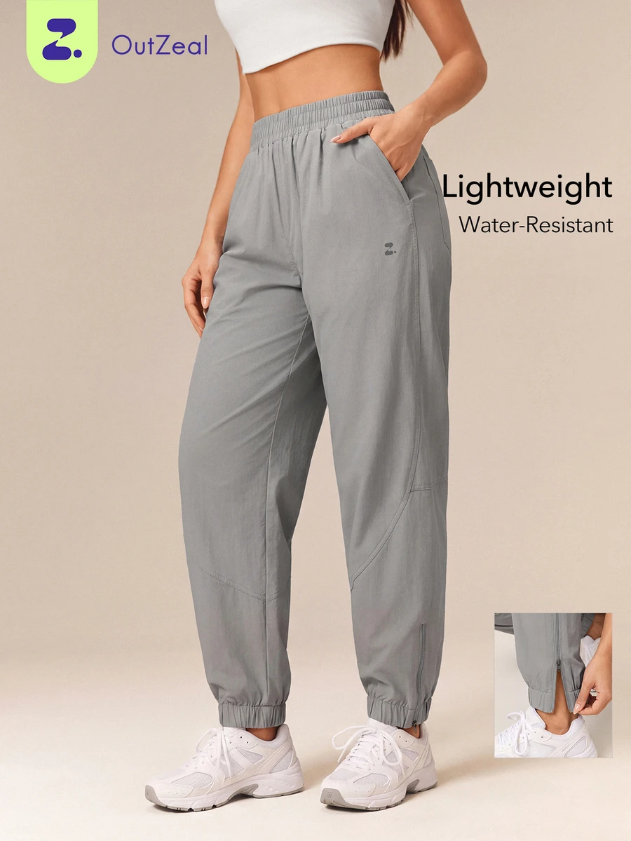 OutZeal Women Outdoor Pants Hiking Camping Water-Resistant Lightweight Joggers - Grey - View 1