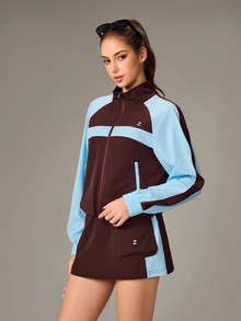 OutZeal Women Sports Jacket Gym Workout Lightweight Back Breathable Mesh Stand Collar Zip Up Jacket - Multicolor - View 3