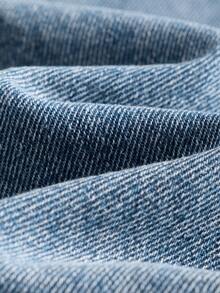 GlowEve CURVE Plus Size Women's Colorblock Pocket Casual Versatile Denim Jeans - Blue - View 3