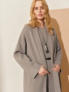 MOTF PREMIUM WOMEN'S LOOSE KNIT CARDIGAN, AUTUMN/WINTER - Grey - View 2