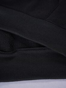 STYNVO 男士字母圖案休閒日常連帽衫 - 黑色 - 查看 6