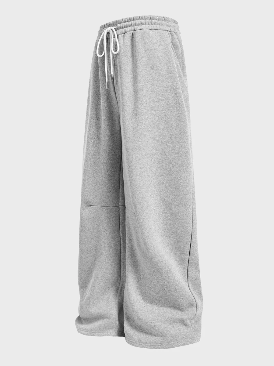 EASEVO Men's Summer Casual Loose Sweatpants Plus Size Grey Solid Color Patchwork Elastic Waist - Light Grey - View 1