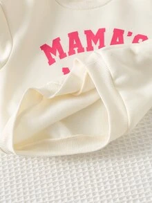 Cozy Pixies Baby Girl Casual Comfortable Versatile Cute White Crew Neck Autumn Winter Sweatshirt + Pink Crew Neck Sweatshirt Set Pcs - Multicolor - View 9