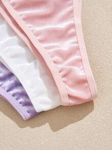 Lullawish Women's Solid Color Ruched Halter Tie Bra And Thong Lingerie Set - Multicolor - View 6