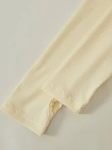 SHEIN 少女風淺藍色3件套，立領夾克＋細肩帶背心＋緊身褲，修身溫柔優雅休閒運動賽車健身秋季酷女孩可愛風 - 黃色 - 查看 6