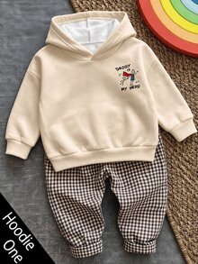 Infant Toddler Hooded Casual Comfortable Sweatshirt - Multicolor - View 2