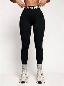 Easithlete 1pc High Waist Bikini Style Shaping Leggings, Waistband ...