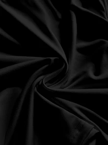 ROMWE Grunge Punk Sexy Low Cut Draped Neck Tie Bow Cowl Neck Women's Dress - Black - View 3