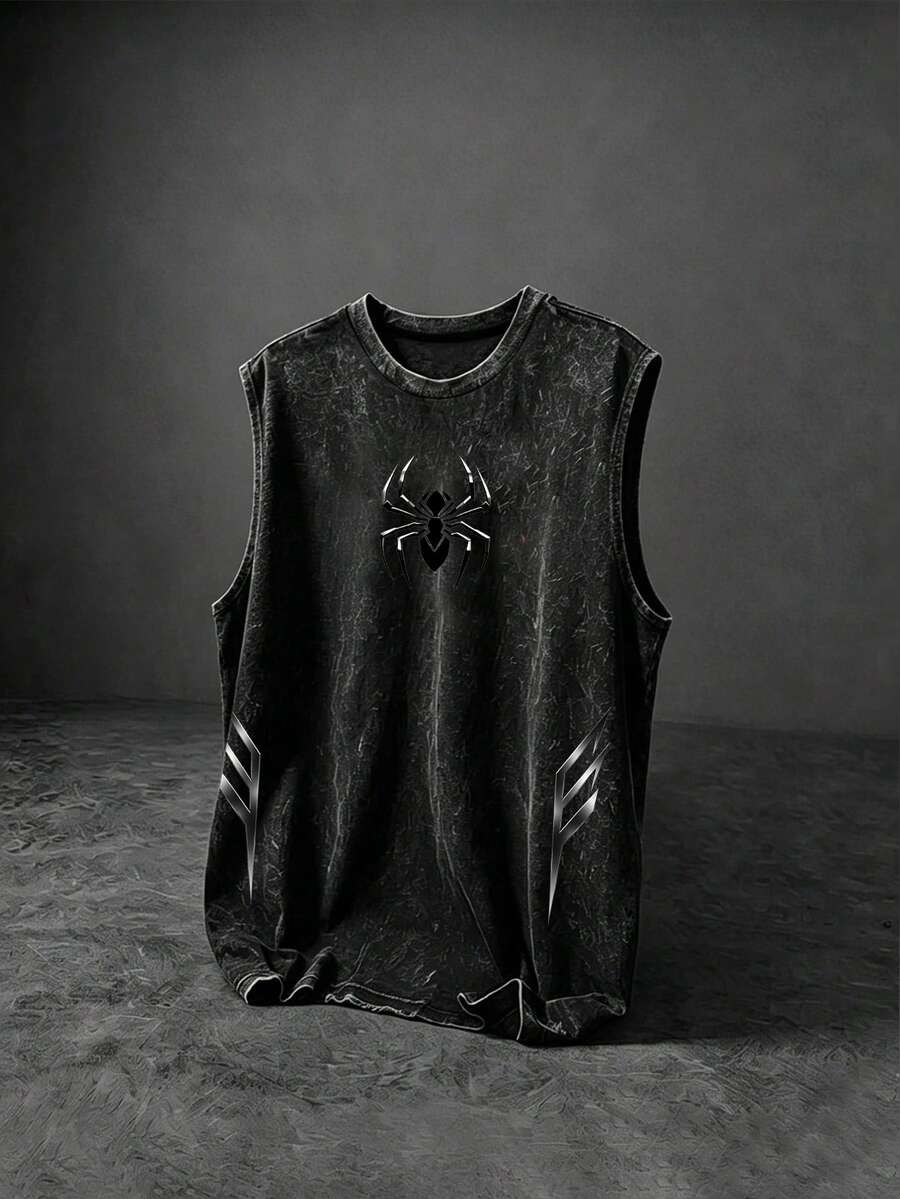 Sport MetroGents Men's Spider Print Casual Fitness Sports Tank Top for ...