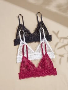 Lullawish Women's Lace Sexy Daily Spaghetti Strap Bra - Multicolor - View 3