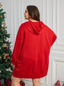 SHEIN CURVE+ كنزة هالوين بياقة مستديرة مقاس كبير - متعدد الألوان - مشاهدة 2