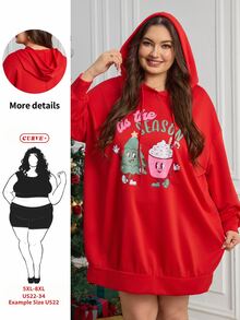 SHEIN CURVE+ كنزة هالوين بياقة مستديرة مقاس كبير - متعدد الألوان - مشاهدة 1