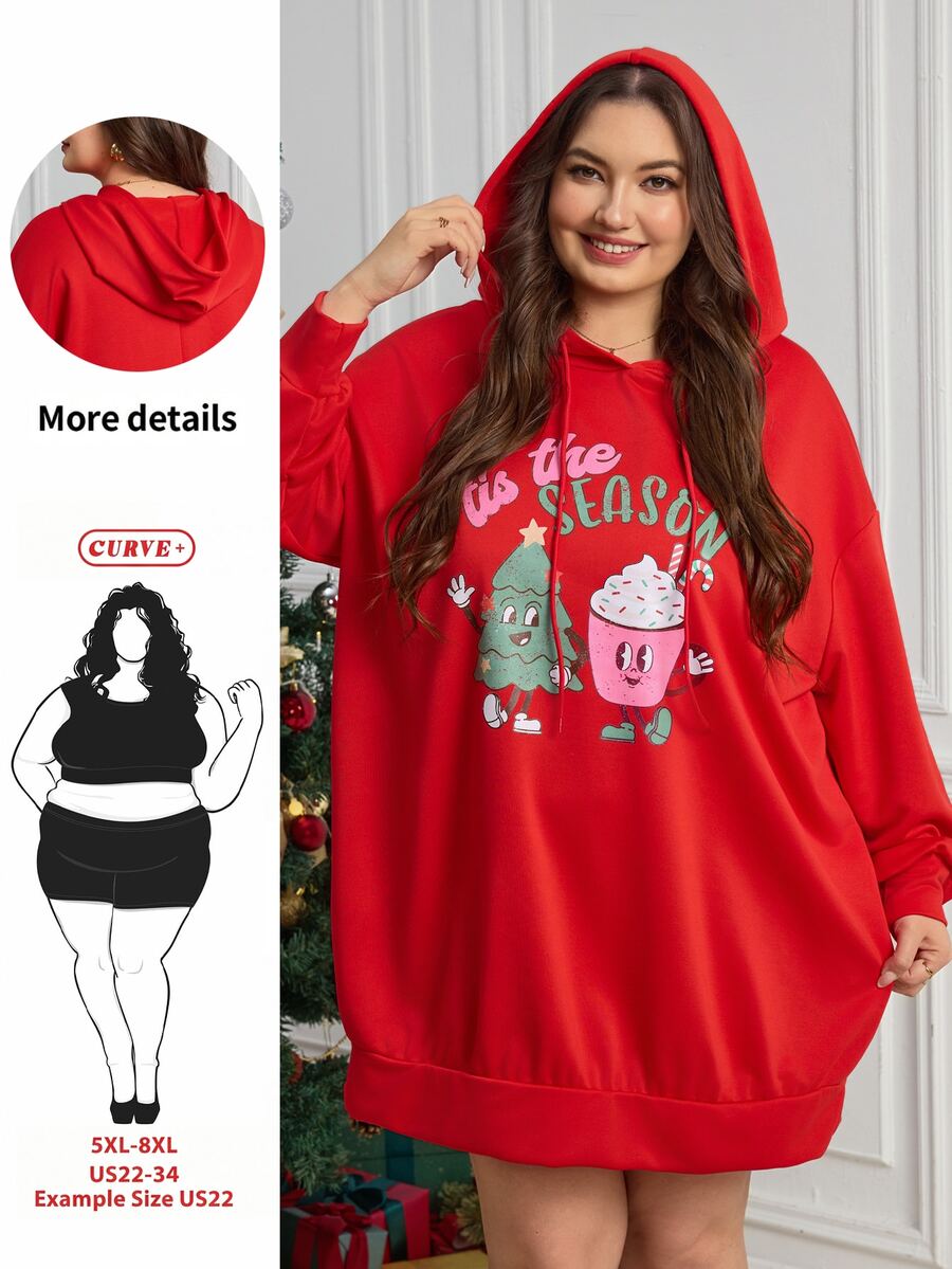SHEIN CURVE+ كنزة هالوين بياقة مستديرة مقاس كبير - متعدد الألوان - مشاهدة 1
