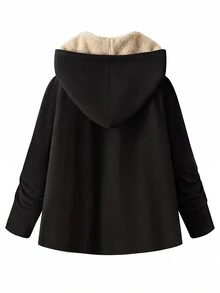 SHEIN Clasi 大尺碼女款字母刺繡拉鍊連帽休閒外套，保暖內裡，冬季穿著 - 彩色 - 查看 9