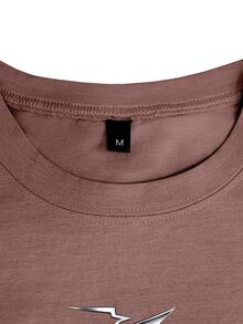 Gym Rark Men's Geometric Print Crew Neck Sports Tank Top - Khaki - View 5
