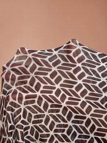 JIAN LASALA Jumpsuit nữ size lớn ống rộng không tay vải lưới in toàn thân phong cách Boho thanh lịch cho mùa hè, đi biển và du lịch - Nhiều màu - Xem 7