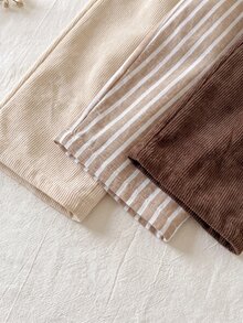 3PCS Young Boys Sweatpants - Khaki - View 4