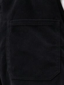 Major Grit Men's Solid Color Casual Daily Overalls With Pockets - Black - View 4