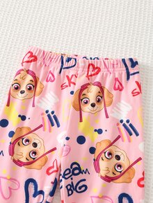 Cozy Pixies | PAW Patrol 女童可愛舒適百搭卡通印花長袖上衣與長褲套裝，修身睡衣套裝 - 彩色 - 查看 5