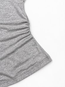 Rina Fox Women's Fashion Korean Style Long Sleeve T-Shirt, Versatile For Daily Wear - Grey - View 7