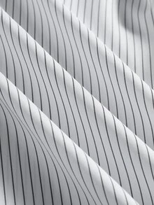 ROMWE MEN Street Life Women's Striped Letter Print Casual Daily Wear Shirt - White - View 8
