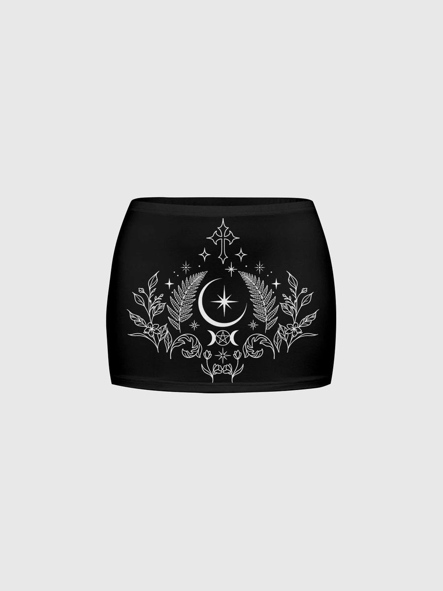 ROMWE Goth Women's Casual Versatile Sun Moon Star Pattern Mini Skirt - Black - View 1
