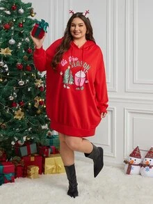 SHEIN CURVE+ كنزة هالوين بياقة مستديرة مقاس كبير - متعدد الألوان - مشاهدة 7