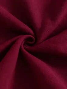 SHEIN Sweetra Young 秋冬女款連帽拉鍊夾克外套，街頭風休閒混搭，保暖針織面料，微寬鬆版型，Y2K灰色，秋季服飾 - 酒紅色 - 查看 6