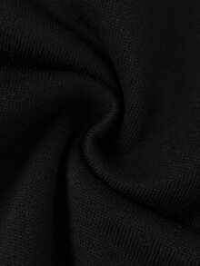 STYNVO Men's Letter Print Long Sleeve Sweatshirt And Double Waist Drawstring Pants Set - Black - View 9