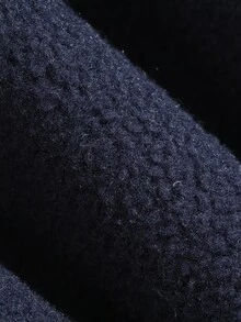 Dazy Kids 幼兒男童連帽仿羊羔絨英文刺繡運動衫 - 寶藍色 - 查看 6