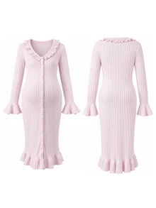 Moonlight&Mama Đồ mặc nhà bầu mềm mại & thoải mái cho nhà, phòng ngủ và ngoài trời - Hồng - Xem 3