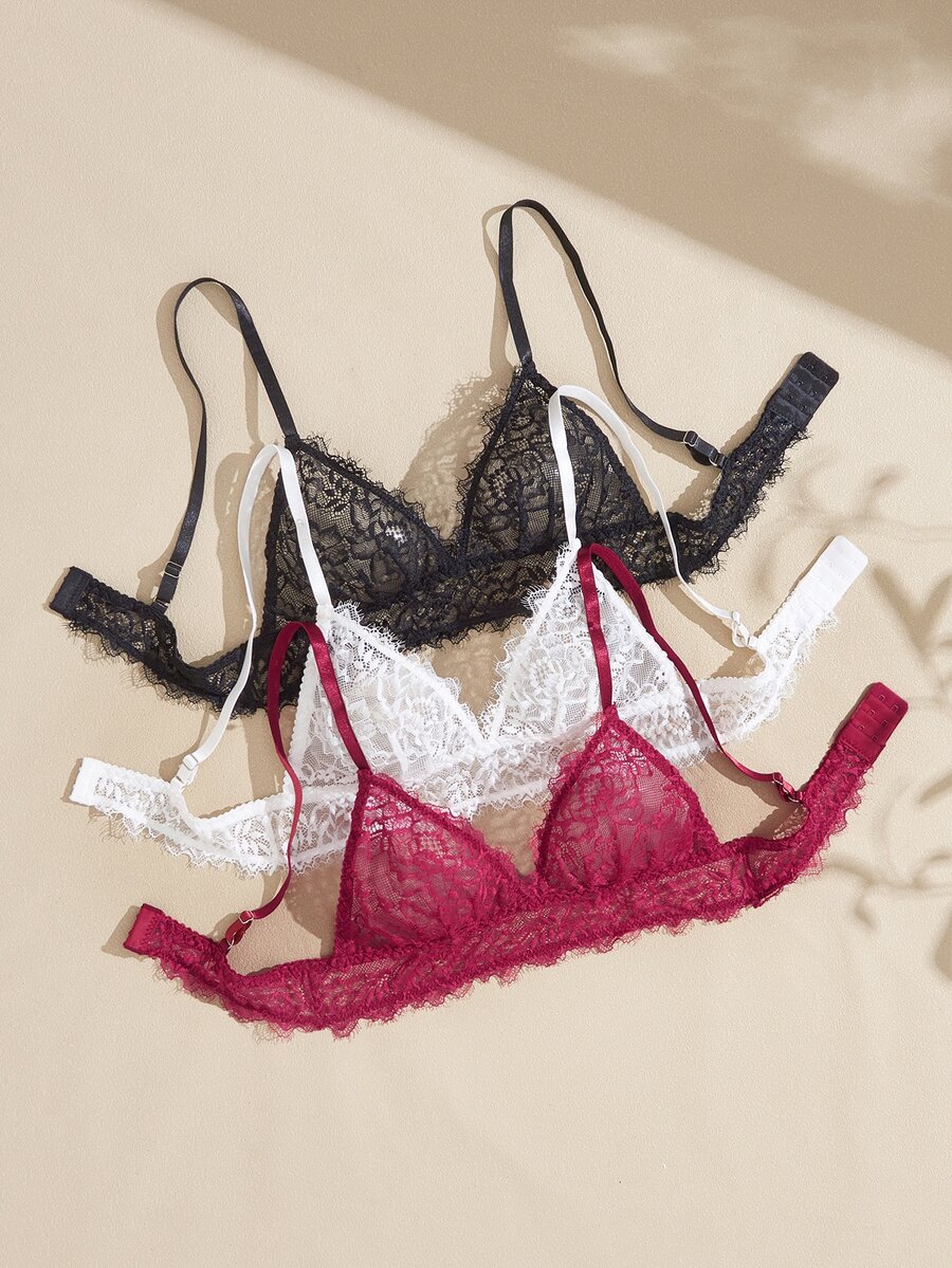 Lullawish Women's Lace Sexy Daily Spaghetti Strap Bra - Multicolor - View 1