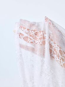 Y2Kool Women's White Lace Short Sleeve Top, New Chinese Style Frog Button Stand Collar, Slim Fit Flattering, French Vintage Sweet Style, Suitable For Dating, Commuting, Vacation, Party Wear - White - View 8