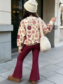 女童連帽衫與運動衫套裝 - 綠色 - 查看 2