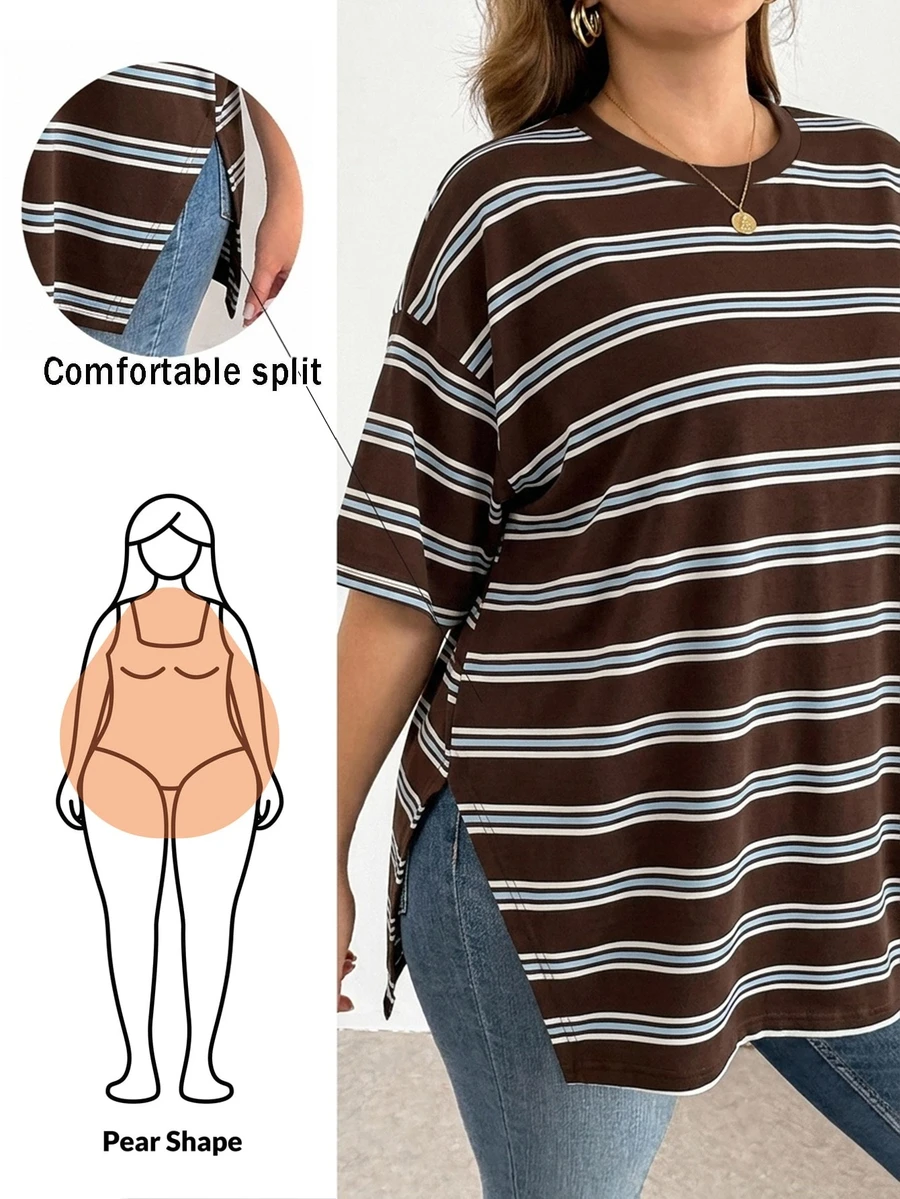Shapeblank Plus-Size Women's Spring/Summer Fashionable Casual Loose ...
