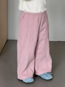 Dazy Kids Celana Bayi/Balita (Perempuan) Kasual Warna Polos Serbaguna untuk Semua Musim - Berwarna merah muda - View 5
