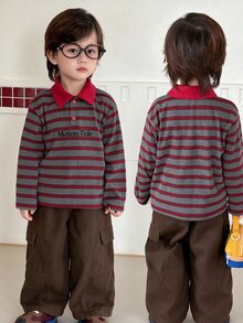 Dazy Kids 嬰兒(男嬰)夏季圓領純色休閒短袖上衣 - 紅色 - 查看 1